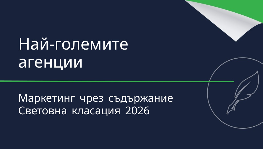 Най-големите агенции за маркетинг чрез съдържание в света [2026]